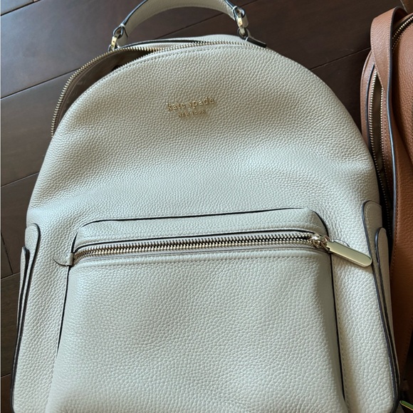 Kate Spade Leather Backpacks - Cream and Tan - Picture 3 of 5